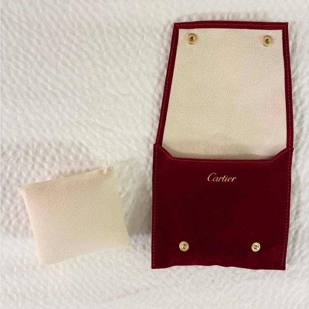 Cartier Red Velvet Pouch with Cushion